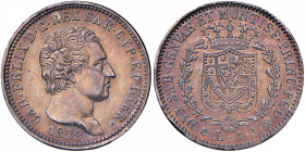 Carlo Felice (1821-1831) Lira 1828 G - Nomisma 594 AG Colpetto al bordo