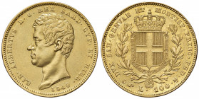 Carlo Alberto (1831-1849) 100 Lire 1840 G - Nomisma 631 AU R Pesantemente lucidata