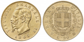 Vittorio Emanuele II (1861-1878) 20 Lire 1865 T - Nomisma 852 AU