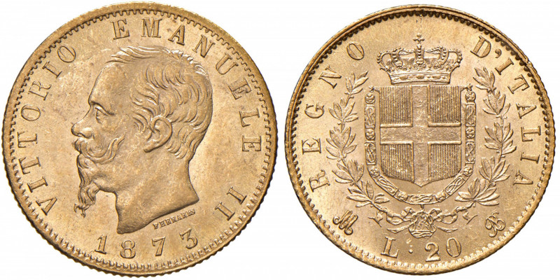 Vittorio Emanuele II (1861-1878) 20 Lire 1873 M - Nomisma 861 AU