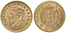 Vittorio Emanuele II (1861-1878) 5 Lire 1863 T - Nomisma 875 AU R