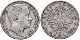 Vittorio Emanuele III (1900-1946) 2 Lire 1905 - Nomisma 1155 AG