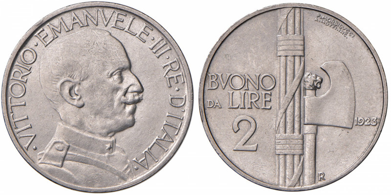 Vittorio Emanuele III (1900-1946) 2 Lire 1923 - Nomisma 1167 NI Minime screpolat...