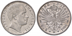 Vittorio Emanuele III (1900-1946) 2 Lire 1906 - Nomisma 1156 AG Minimo colpetto al bordo