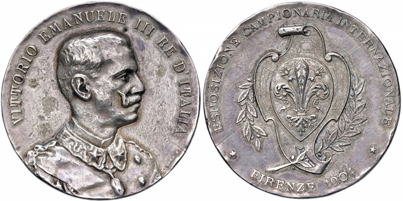 Medaglia 1904 Esposizione di Firenze - Opus: non indicato AG (g 50,00 - Ø 46 mm)...