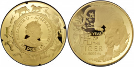 AUSTRALIA Elisabetta II (1952-) 100 Dollari 2022 Year of the Tiger - AU (g 31,21) In confezione originale e con certificato