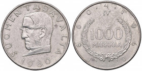 FINLANDIA 1.000 Markkaa 1960 - KM 43 AG (g 14,06)