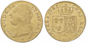 FRANCIA Luigi XVI (1774-1793) Luigi 1785 A - Gad. 361 AU (g 7,62) Minime striature sulla guancia al D