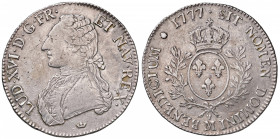 FRANCIA Luigi XVI (1774-1793) Ecu 1777 M - Gad. 356 AG (g 29,01)