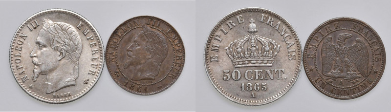 FRANCIA Napoleone III (1852-1870) 50 Centesimi 1865 A - KM 814.1; Gad. 417 AG (g...