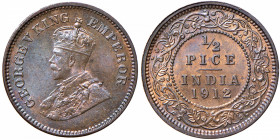 INDIA Giorgio V (1910-1936) Mezzo pice 1912 - KM 510 CU (g 2,52)