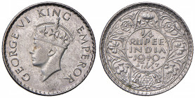 INDIA Giorgio VI (1936-1952) Quarto di rupia 1940 Bombay - KM 545 AG (g 2,91)