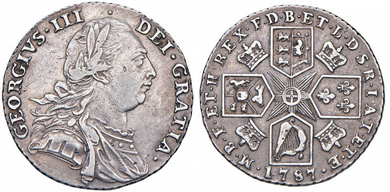 INGHILTERRA Giorgio III (1760-1820) Shilling 1787- KM 607 AG (g 5,99)