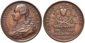 INGHILTERRA Giorgio III (1760-1820) Medaglia 1760 per l’ascesa al trono - AE (g 18,11 - Ø 34 mm)