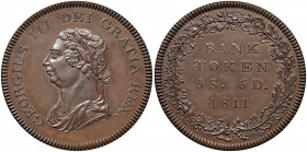 INGHILTERRA Giorgio III (1760-1820) Pattern copper dollar 1811 - CU (g 21,82) RR Conservazione eccezionale