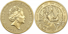 INGHILTERRA Elisabetta (1952-) 100 Sterline 2022 Maid Marian - AU (g 1 ounce fine gold)