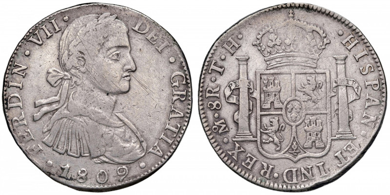 MESSICO Ferdinando VII (1808-1833) 8 Reales 1809 - AG (g 26,80) Graffietti