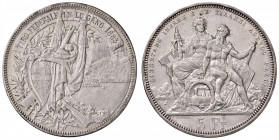 SVIZZERA Tiri federali - 5 Franchi 1883 Lugano - AG (g 24,95) Colpetti