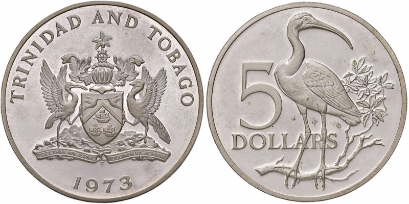 TRINIDAD & TOBAGO 5 Dollari 1975 - KM 8 AG (g 29,53)