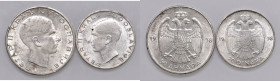 YUGOSLAVIA Peter II (1934-1945) 50 e 20 Dinara 1938 - AG (g 15,05 + 8,99)