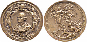 Cristoforo Colombo (1451-1506) Medaglia 1992 500° anniversario scoperta dell’America - In slab PCGS MS 67 GILT RESTRIKE 58 mm COLUMBUS - CIVILIZATION ...