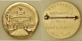 ROMA Medaglia 1969 9° Congresso internazionale delle casse di risparmio - AU (g 17,24 - Ø 30 mm) numero inciso 2917
