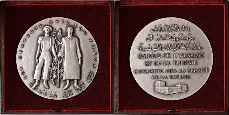 ALGERIA Medal 50° anniversario della banca di Algeria e Tunisia - Opus: Baudry -...