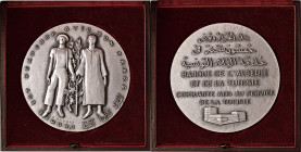 ALGERIA Medal 50° anniversario della banca di Algeria e Tunisia - Opus: Baudry - AG (g 240 - Ø 77mm) Sul taglio ARGENT. In astuccio