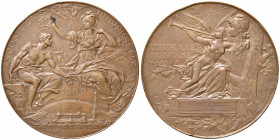 FRANCIA Medaglia 1889 Exposition Universelle - Opus: Bottée - AE (g 99 - Ø 63 mm) Colpetti al bordo. Sul taglio BRONZE
