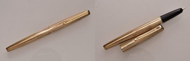 AURORA Penna stilografica - modello “AURORA GL”. Corpo della penna laminato in o...