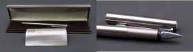 MONTBLANC - Penna stilografica - Corpo in acciaio con logo della ex azienda siderurgica ITALSIDER, regalata esclusivamente ai dirigenti della società ...
