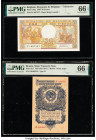 Belgium Koninkrijk Belgie 50 Francs 1.6.1948 Pick 133a PMG Gem Uncirculated 66 EPQ; Russia State Treasury Notes 1 Ruble 1947 (ND 1957) Pick 217 PMG Ge...
