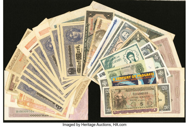Brazil, Cuba, Mexico, Germany & More Group Lot of 46 Examples Very Good-Crisp Un...
