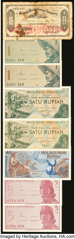 British North Borneo & Indonesia Group Lot of 15 Examples Majority Crisp Uncircu...