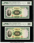 China Central Bank of China 5 Yuan 1936 Pick 217a S/M#C300-97a Two Examples PMG Gem Uncirculated 66 EPQ (2). 

HID09801242017

© 2022 Heritage Auction...