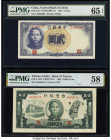 China Central Bank of China; Bank of Taiwan 2; 10,000 Yuan 1941; 1948 Pick 231; 1944 Two Examples PMG Gem Uncirculated 65 EPQ; Choice About Unc 58. 

...