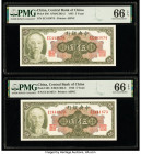 China Central Bank of China 5 Yuan 1945 (ND 1948) Pick 388 S/M#C302-2 Two Consecutive Examples PMG Gem Uncirculated 66 EPQ (2). 

HID09801242017

© 20...