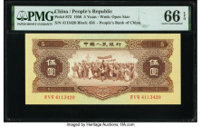 China People's Bank of China 5 Yuan 1956 Pick 872 S/M#C283-43 PMG Gem Uncirculated 66 EPQ. 

HID09801242017

© 2022 Heritage Auctions | All Rights Res...