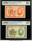 China Kwangtung Provincial Bank 1; 5 Dollars 1931 Pick S2421a; S2422d Two Examples PMG Gem Uncirculated 66 EPQ; Superb Gem Unc 67 EPQ. 

HID0980124201...