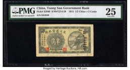 China Toong San Sang Government Bank 1/2 Chiao = 5 Cents 1915 Pick S2880 PMG Very Fine 25. Annotations are noted on this example. 

HID09801242017

© ...