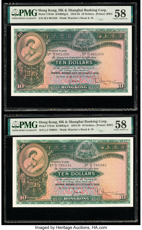 Hong Kong Hongkong & Shanghai Banking Corp. 10 Dollars 20.12.1955; 5.10.1956; 4....