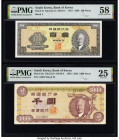 South Korea Bank of Korea 100; 1000 Hwan 1957; 1959 Pick 21; 22c Two examples PMG Choice About Unc 58; Very Fine 25. 

HID09801242017

© 2022 Heritage...