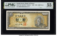 South Korea Bank of Korea 1000 Hwan 1961 Pick 25b PMG About Uncirculated 55. 

HID09801242017

© 2022 Heritage Auctions | All Rights Reserved