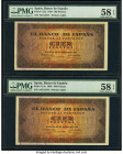 Spain Banco de Espana 100 Pesetas 20.5.1938 Pick 113a Two Consecutive Examples PMG Choice About Unc 58 EPQ (2). 

HID09801242017

© 2022 Heritage Auct...