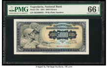 Yugoslavia National Bank 5000 Dinara 1.5.1955 Pick 72b PMG Gem Uncirculated 66 EPQ. 

HID09801242017

© 2022 Heritage Auctions | All Rights Reserved