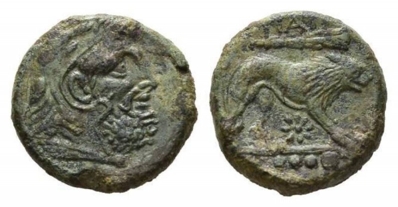 Apulia, Teate Bronze circa 325-275, Æ 25mm, 6.63 g. Horse pacing left; above, TI...