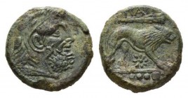 Apulia, Teate Bronze circa 325-275, Æ 25mm, 6.63 g. Horse pacing left; above, TIATI. Rev. Head of horse right; at left, BIΔA retrograde. SNG ANS -. SN...