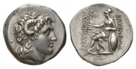 Kingdom of Thrace, Lysimachus, 323 – 281 and posthumous issues Tetradrachm, uncertain mint circa 323-281, AR 32mm, 16.94 g. Diademed head of deified A...