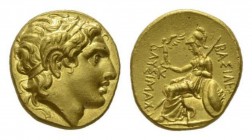 Kingdom of Thrace, Lysimachus, 323 – 281 and posthumous issues Stater uncertain mint 3rd century BC, AV 18.5mm, 8.50 g. Diademed head of deified Alexa...