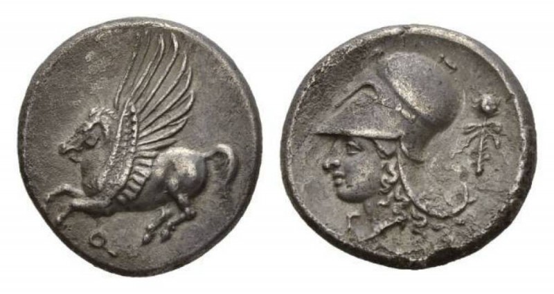 Corinthia, Corinth Stater circa 350-300, AR 22mm, 8.63 g. Pegasus flying left; b...